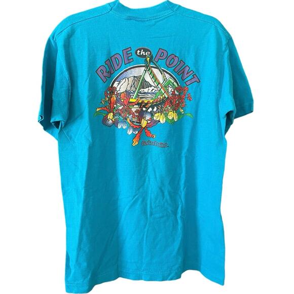 Vintage 90s Ride the Point Cedar Point Promo Single Stitch Shirt Adult Large - Picture 1 of 3